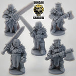 15mm Crusaders with Two Handed Weapons | DnD Miniature | 28mm