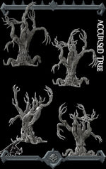 a set of four different types of trees