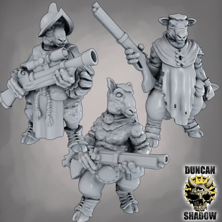 Sheep Folk with Rifles - Image 3