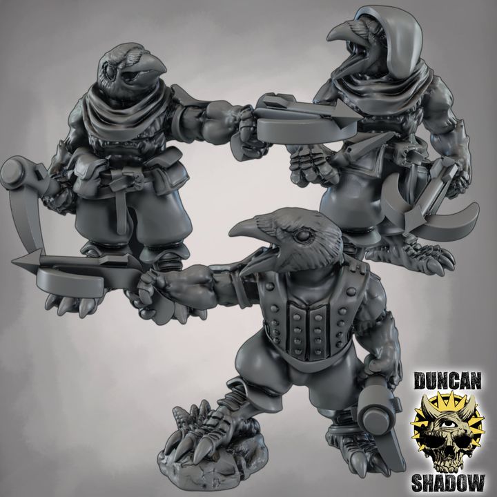 Crow Folk with Hand Crossbows - Image 1