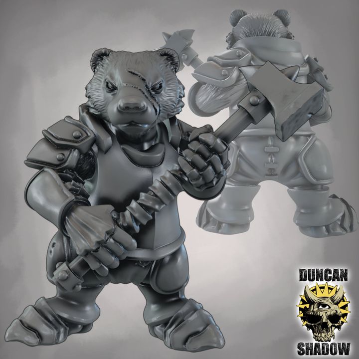 Badger folk Knights with Mauls - Image 4
