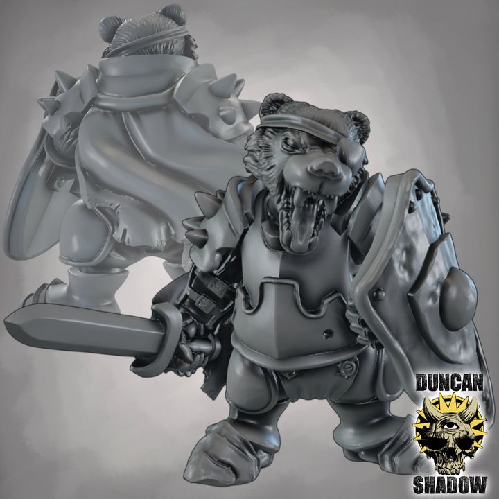 Badger Folk Knights with Swords and Shields - Image 2