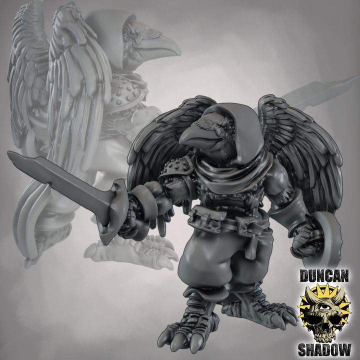 Winged Crow Folk with Swords - Image 2