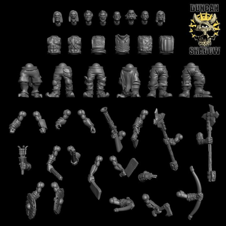 Thugs Multipart Kit Resin Miniatures for DnD | Tabletop Gaming