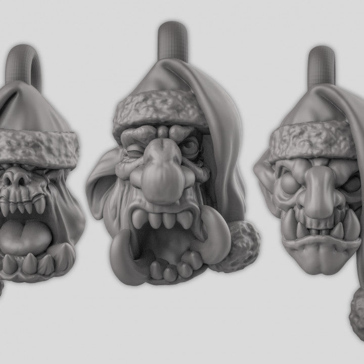Christmas head tree decorations - Resin Miniature for DnD & Warhammer | 28mm/32mm