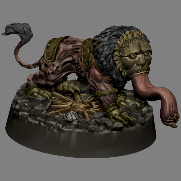 REANIMORPH LION - RPG DARKHEIM COLLECTION | Dungeons and Dragons | Pathfinder | Epic Miniatures l 3D Printed Resin Miniatures l Grimdark