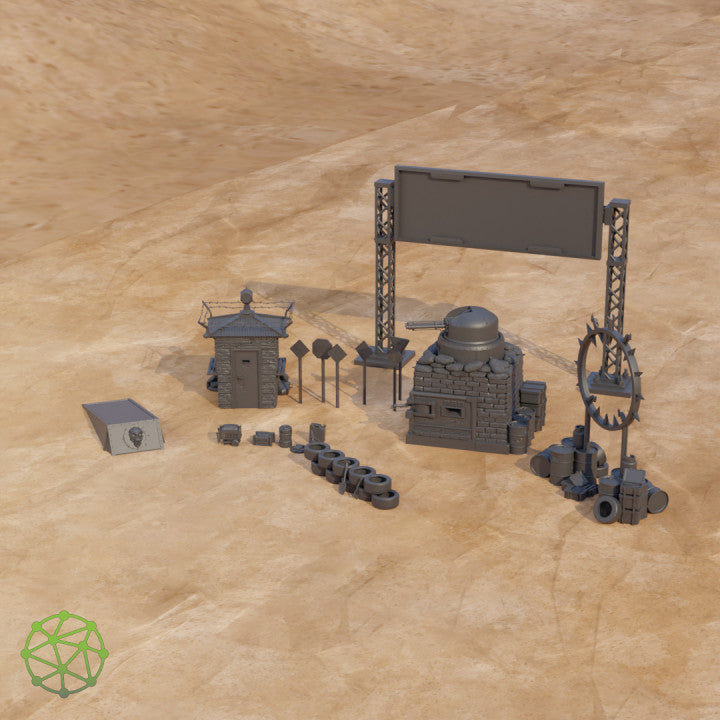 Wasteland War Machines Scatter Terrain - 3D Printed Terrain I Army Diorama I Command Centre I Post Apocalypse