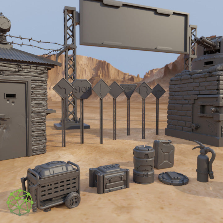 Wasteland War Machines Scatter Terrain - 3D Printed Terrain I Army Diorama I Command Centre I Post Apocalypse
