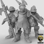 Man at Arms Knights with Polearms - Resin Miniature for DnD & Warhammer | 28mm/32mm