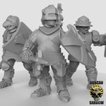 Man at Arms Knights with blunt weapons - Resin Miniature for DnD & Warhammer | 28mm/32mm