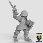 Man at arms Knights with swords - Resin Miniature for DnD & Warhammer | 28mm/32mm