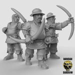 Town Guards with Bows - Resin Miniature for DnD & Warhammer | 28mm/32mm