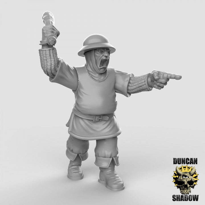 Town Guards with Clubs - Resin Miniature for DnD & Warhammer | 28mm/32mm