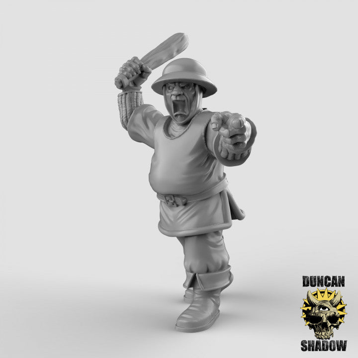 Town Guards with Clubs - Resin Miniature for DnD & Warhammer | 28mm/32mm