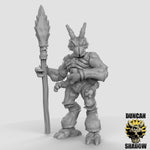 Thri-Kreen with spears resin miniature - view 4