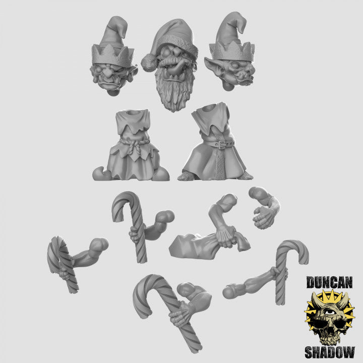 Christmas Goblins - 3 Poses resin miniature - alternate angle