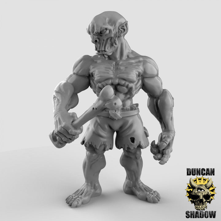 Ghouls with Bone Clubs - Resin Miniature for DnD & Warhammer | 28mm/32mm