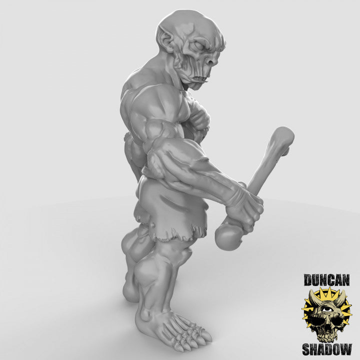 Ghouls with Bone Clubs - Resin Miniature for DnD & Warhammer | 28mm/32mm