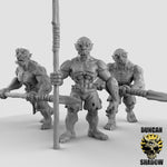 Ghouls with spears - 3 Poses - Resin Miniatures for DnD & Warhammer | 28mm/32mm