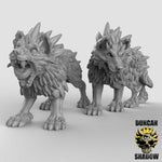 Dire Wolves - Resin Miniature for DnD & Warhammer | 28mm/32mm