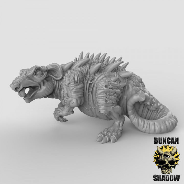 Dire Rats - 2 Poses resin miniature for DnD and tabletop RPGs