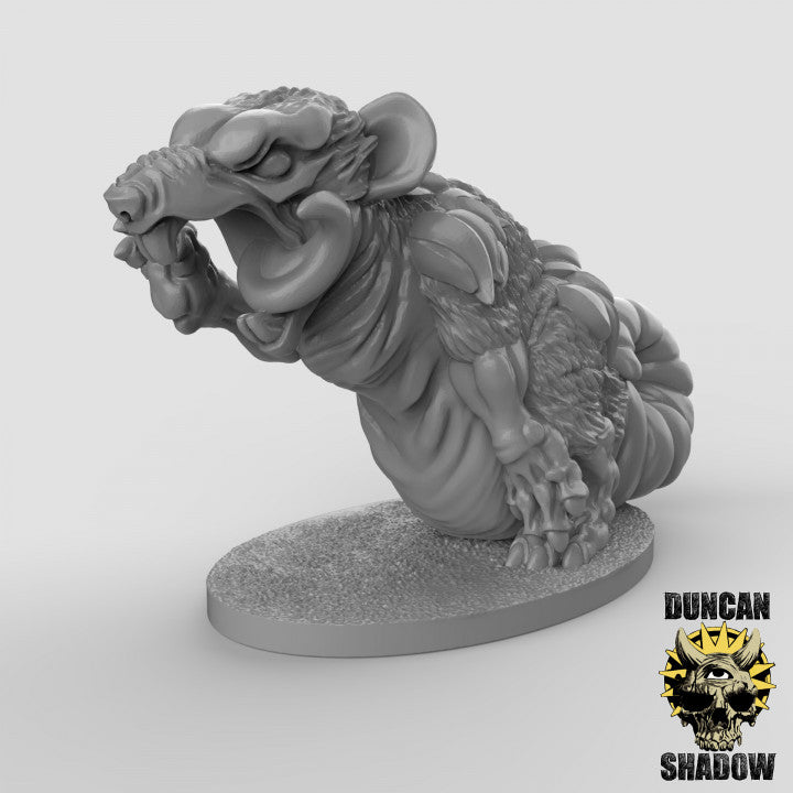Giant Rats - 5 Poses - Resin Miniatures for DnD & Warhammer | 28mm/32mm