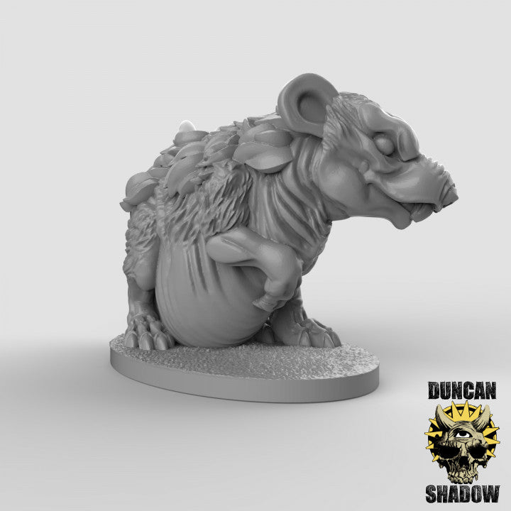 Giant Rats - 5 Poses - Resin Miniatures for DnD & Warhammer | 28mm/32mm