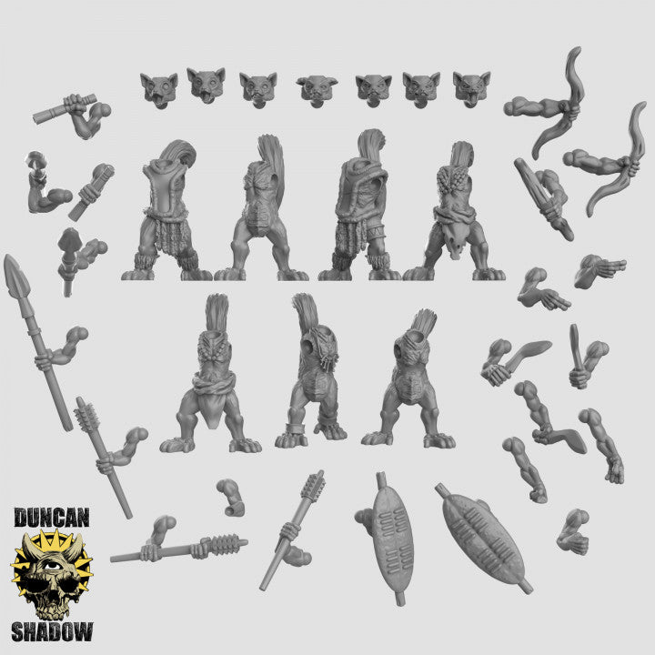Lemur Folk Multipart Kit - Customisable Resin Miniatures | DnD & Warhammer | 28mm