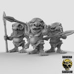 Xvarts with Spears - 3 Poses - Resin Miniatures for DnD & Warhammer | 28mm/32mm