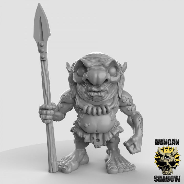 Xvarts with Spears - 3 Poses - Resin Miniatures for DnD & Warhammer | 28mm/32mm