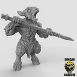 Beastmen with Spears - Resin Miniature for DnD & Warhammer | 28mm/32mm