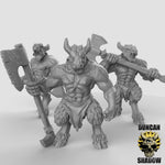 Beastmen with Great Axes - Resin Miniature for DnD & Warhammer | 28mm/32mm