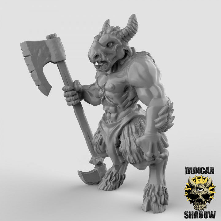 Beastmen with Great Axes - Resin Miniature for DnD & Warhammer | 28mm/32mm