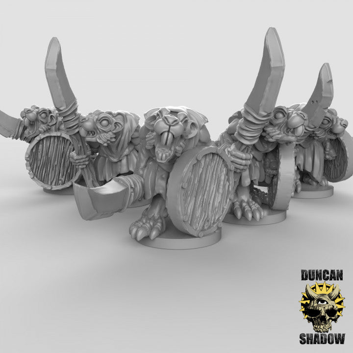 15mm Rat Folk with Spears - Image 1