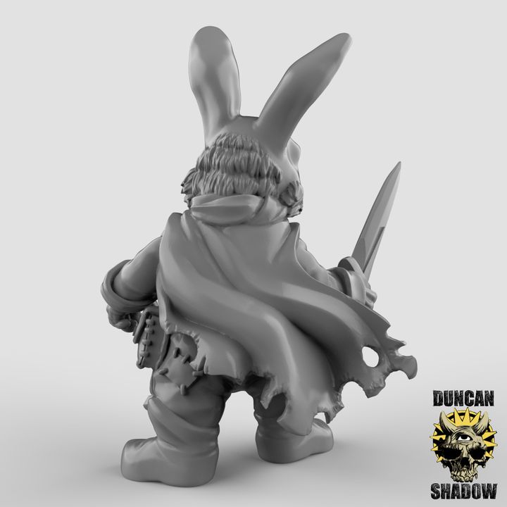 Rabbit Folk With Hand Weapons x3 Resin Miniature Models for DnD | Tabletop Gaming