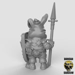 Rabbit Folk With Spears x3 Resin Miniature Models for DnD | Tabletop Gaming