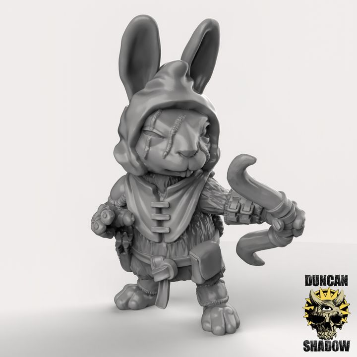 Rabbit Folk With Bows x3 Resin Miniature Models for DnD | Tabletop Gaming