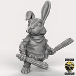 Rabbit Folk With Clubs x3 Resin Miniature Models for DnD | Tabletop Gaming