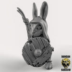 Rabbit Folk Farmers x3 Resin Miniature Models for DnD | Tabletop Gaming