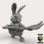 Rabbit Folk Farmers x3 Resin Miniature Models for DnD | Tabletop Gaming