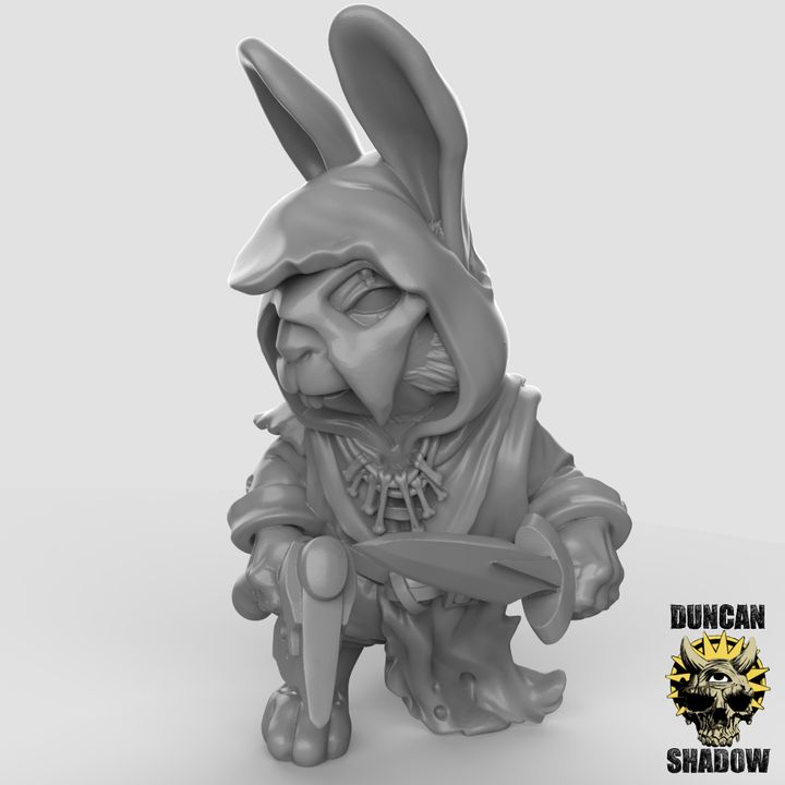 Rabbit Folk Cultists x3 Resin Miniature Models for DnD | Tabletop Gaming