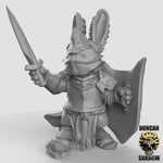 Rabbit Folk Paladin Resin Miniature Model for DnD | Tabletop Gaming