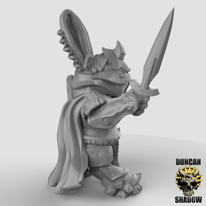 Rabbit Folk Paladin Resin Miniature Model for DnD | Tabletop Gaming