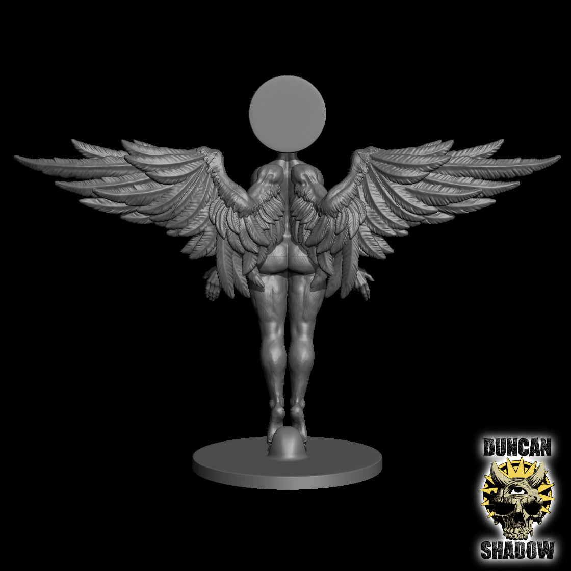 Female Angel Resin Miniature Model - Seraphim/Erinyes I Nude I Dungeons & Dragons I TTG I RPGs
