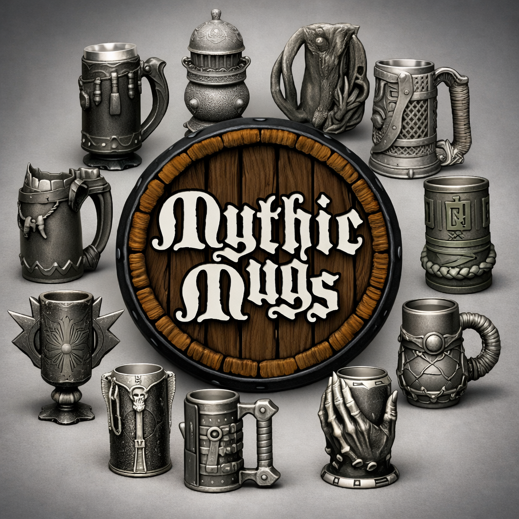 Mythic Mugs – Race & Special Editions | Fantasy Can Holders for D&D & RPG | Choose Your Hero!