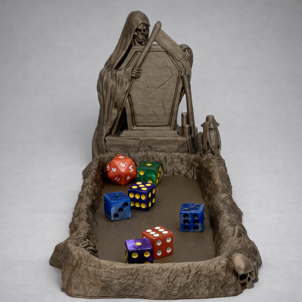 Graveyard Dice Tray – Gothic RPG Dice Holder | Mythic Mugs Collection