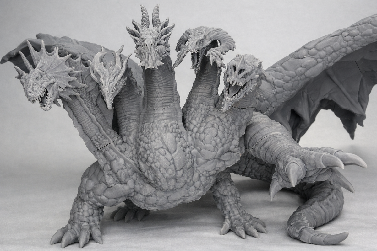 DRAGON GOD (Tiamat) - EPIC Sized Model Kit | Dungeons and dragons | Pathfinder | War Gaming