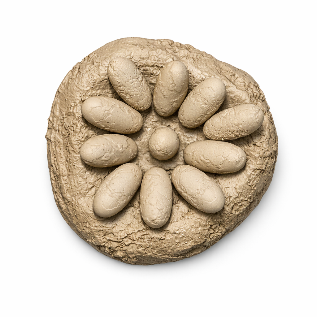 Dinosaur nest with eggs 2