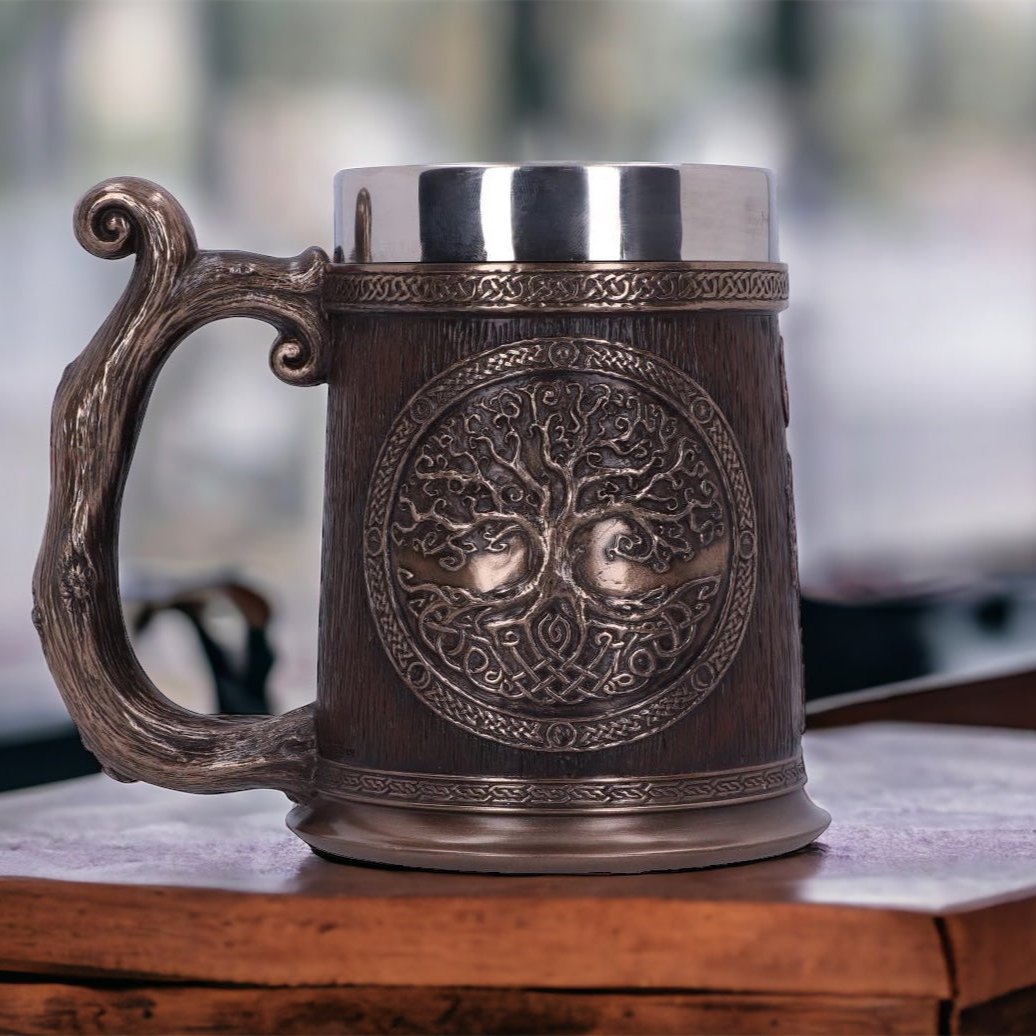 Viking Yggdrasil Tree Of Life Norse Tankard Mug Beer Stein 20oz / 600ml
