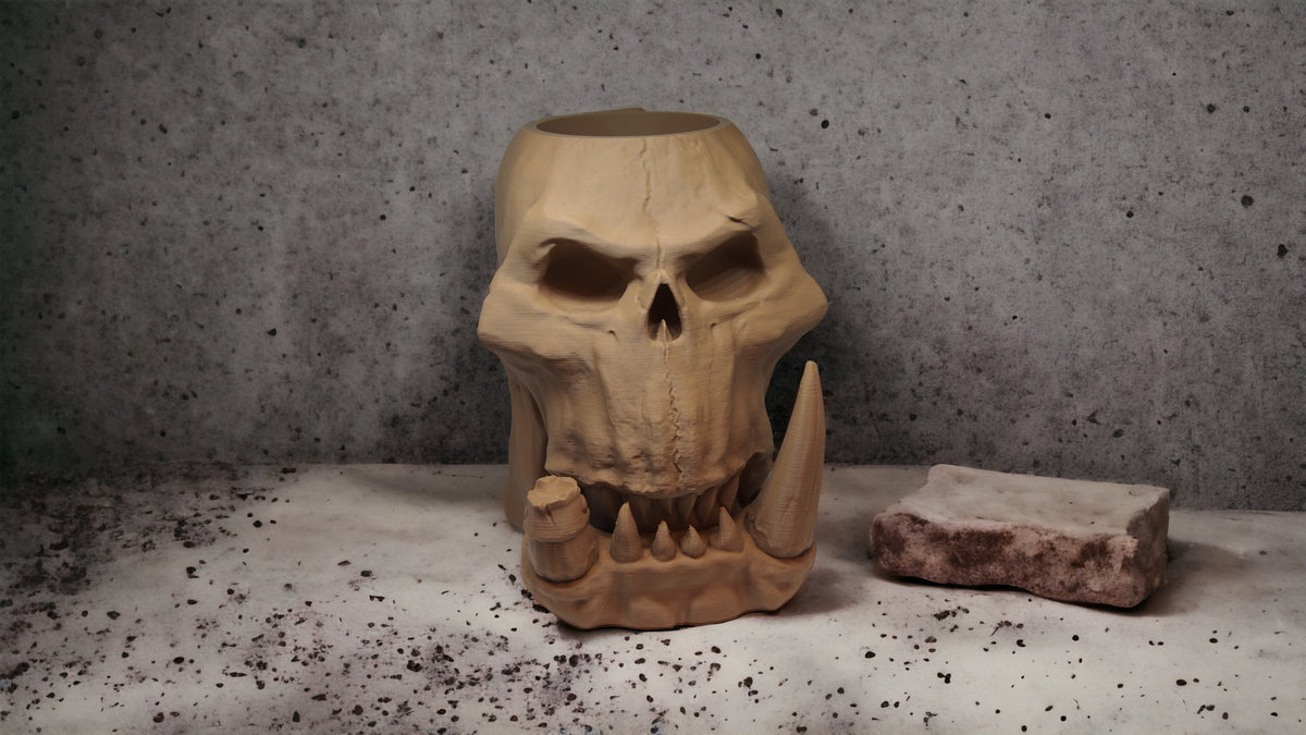 The Orc Skull Themed Mythic Mug with FREE Insert/Riser